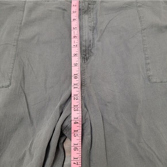 Sonoma Comfort Waist Utility Capri Pants Cotton Waistband Charcoal Gray Size 26W - Picture 8 of 11